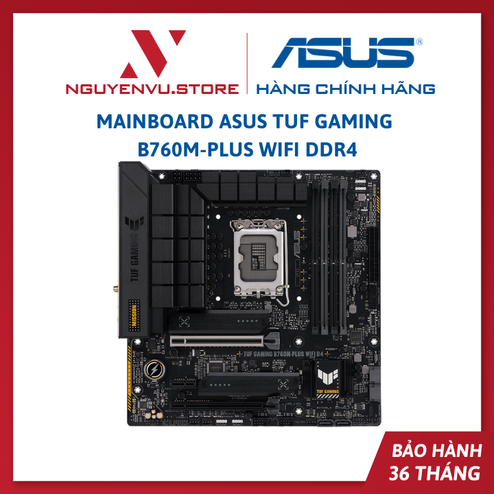 Mainboard Asus TUF GAMING B760M-PLUS WIFI DDR4 - Hàng Chính Hãng