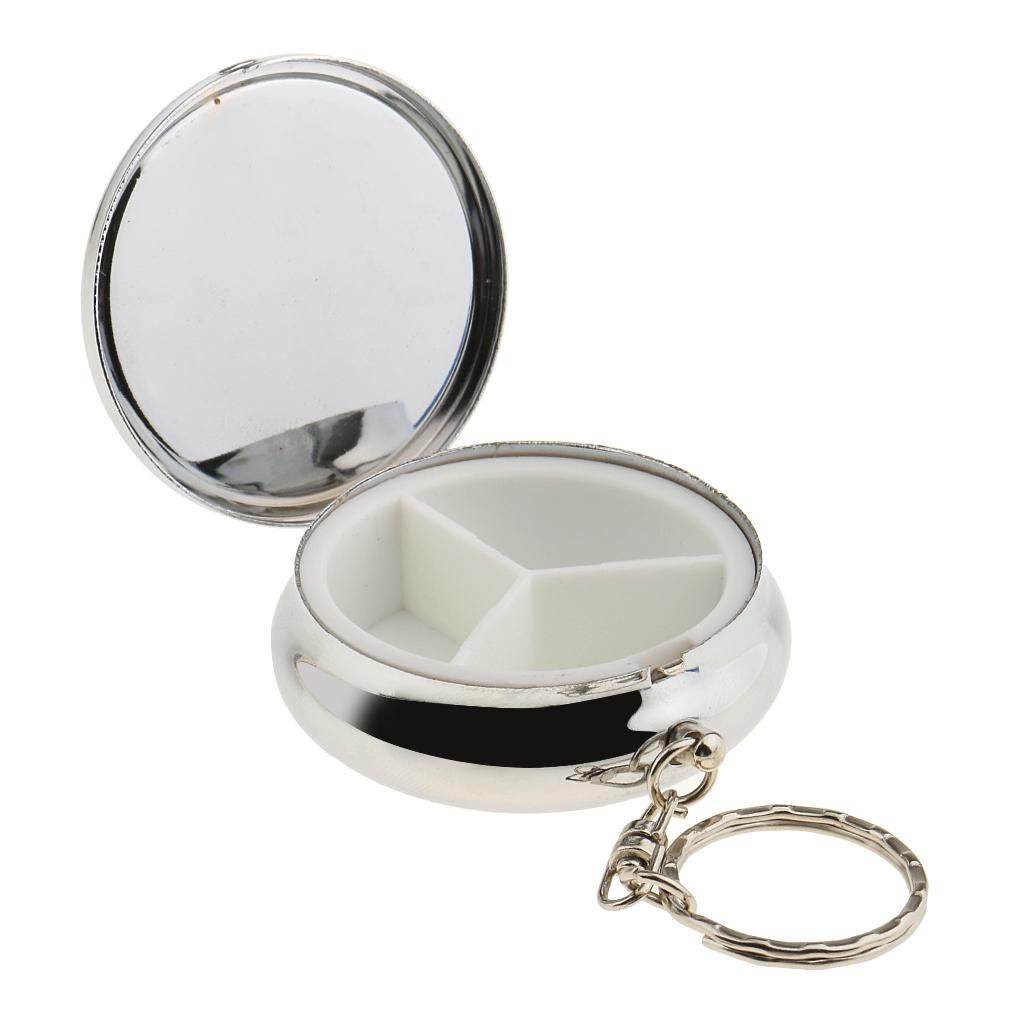 Travel Portable Vitamin Organizer Medicine Tablet Box Storage Case Keychain
