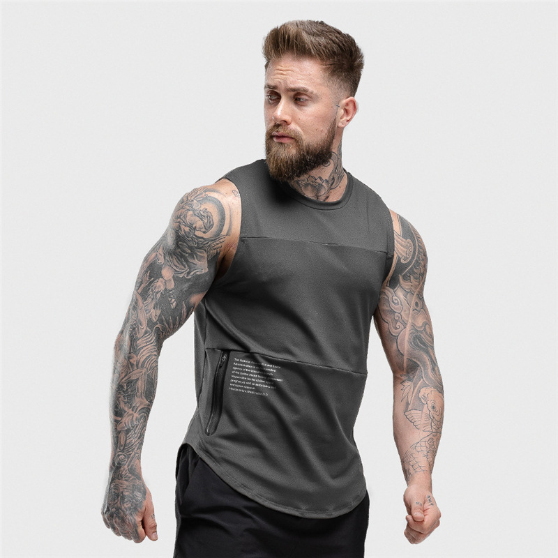 Áo tanktops ba lỗ sát nách nam ECHT khóa kéo cạnh sườn thời trang