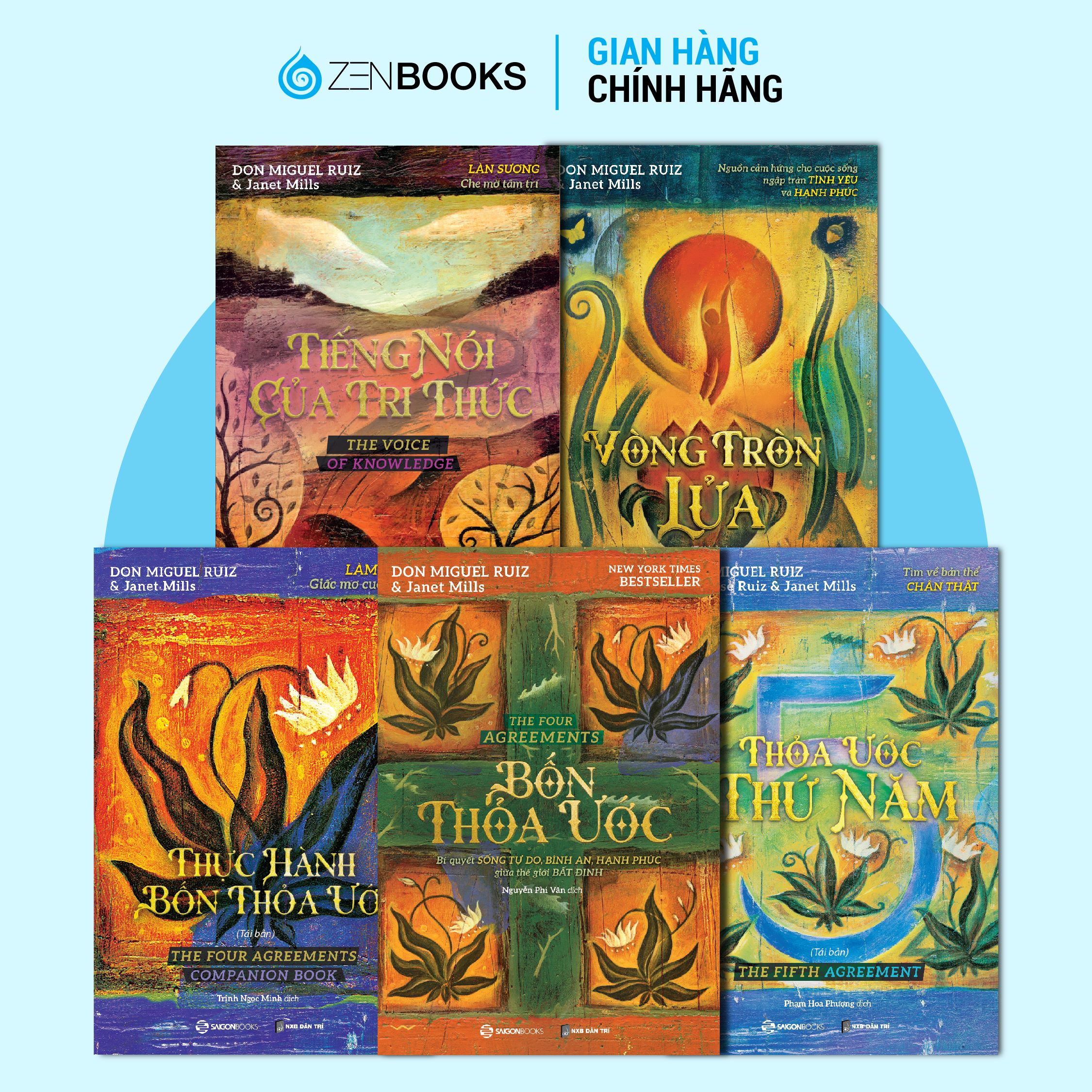 Sách - Combo 5 cuốn Bốn Thỏa Ước và Trí Tuệ Của Người Toltec