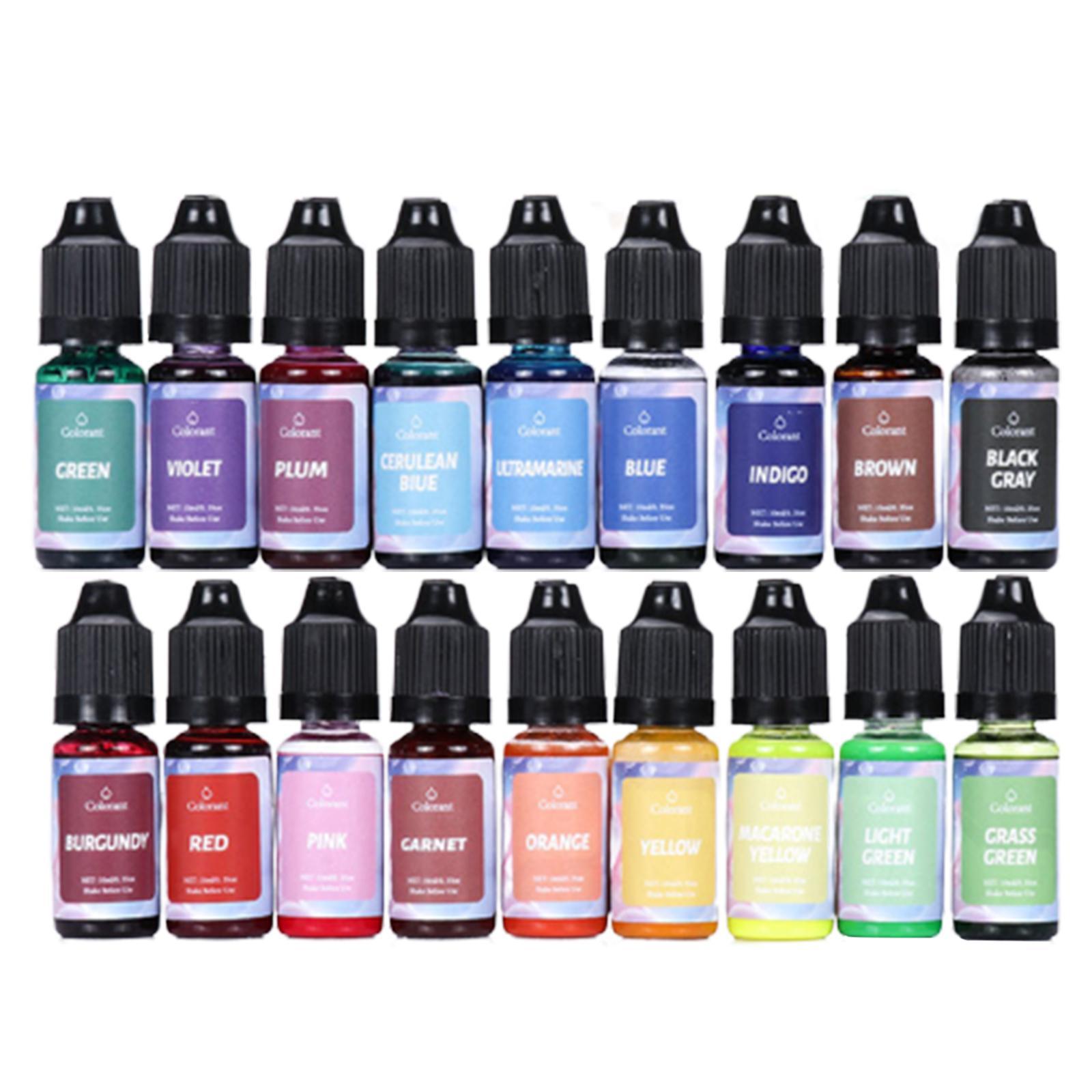 Candle Dye Liquid DIY Soap Making Candle Pigment Soap Coloring Dye 10ml Each