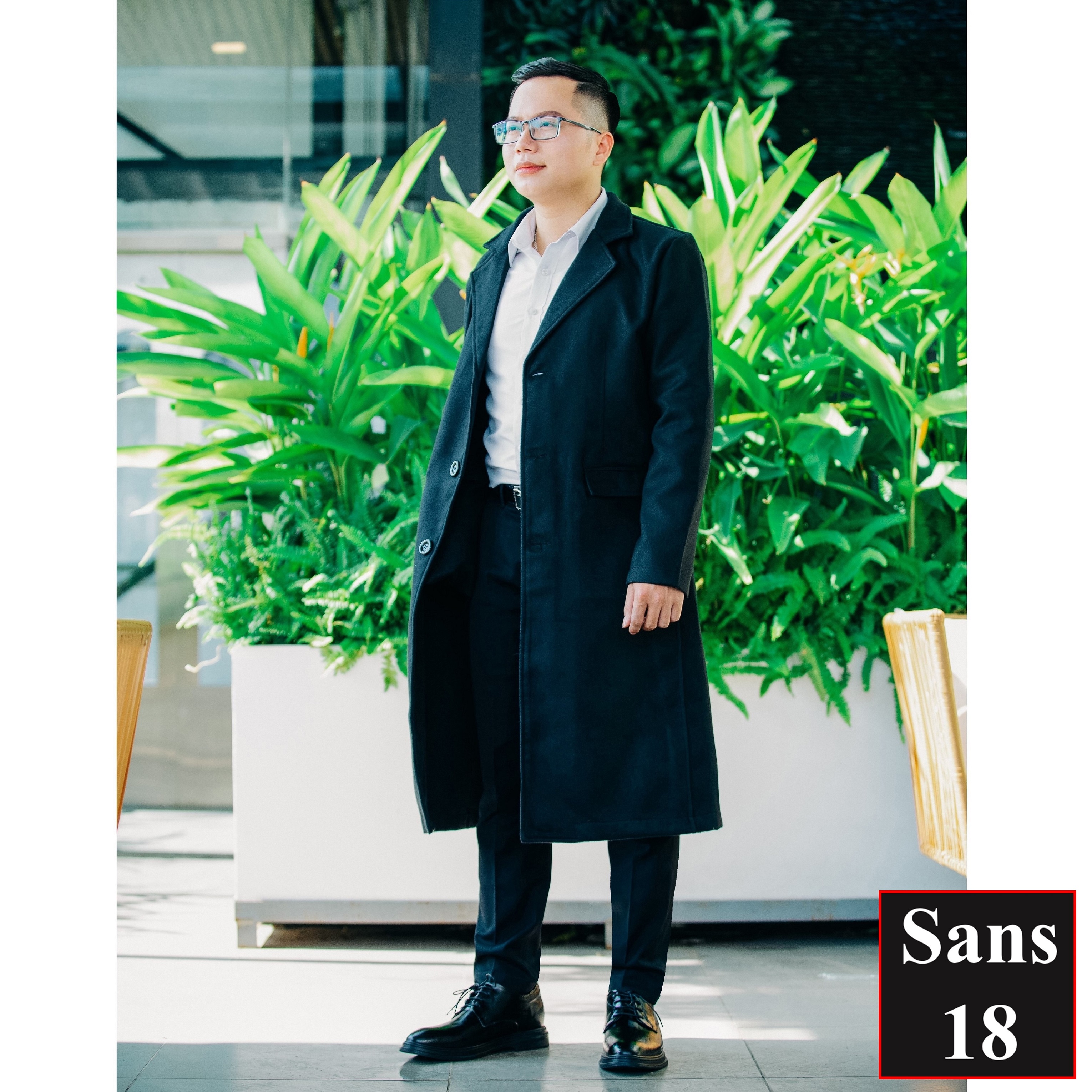 Áo Khoác Dạ Nam Dáng Dài Áo Dạ Nam 1 Lớp Sans18 Sans Shop