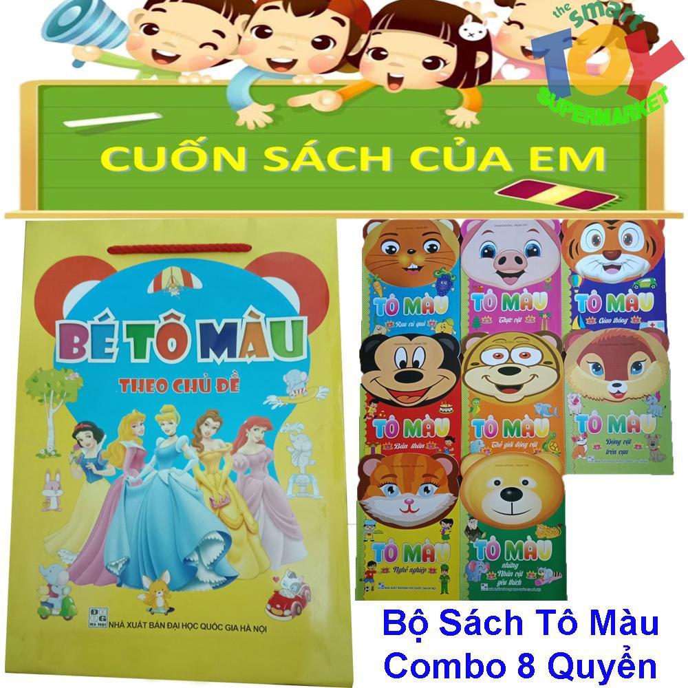 Bộ 8 set hình tô màu cho bé 8 chủ đề