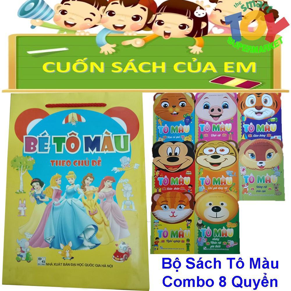 Bộ 8 set hình tô màu cho bé 8 chủ đề