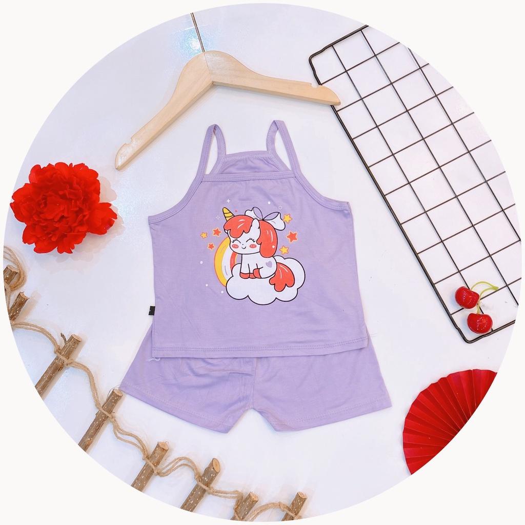 Bộ 2 dây bé gái thun lạnh siêu mát siêu dễ thương