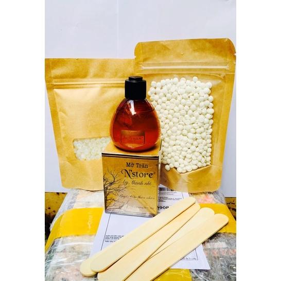 Combo triệt lông mỡ trăn nguyên chất và 100gr sáp siêu bám lông coconut & sáp trong