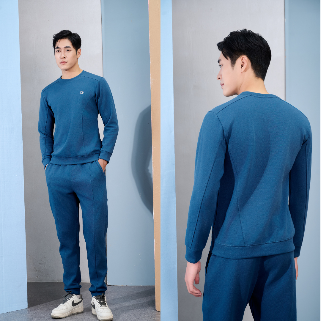 Bộ Quần Áo Nỉ Thu Đông Cổ Chui Laroma Cho Nam | Basic - Giữ Ấm - Vải Thơm - Kháng Khuẩn