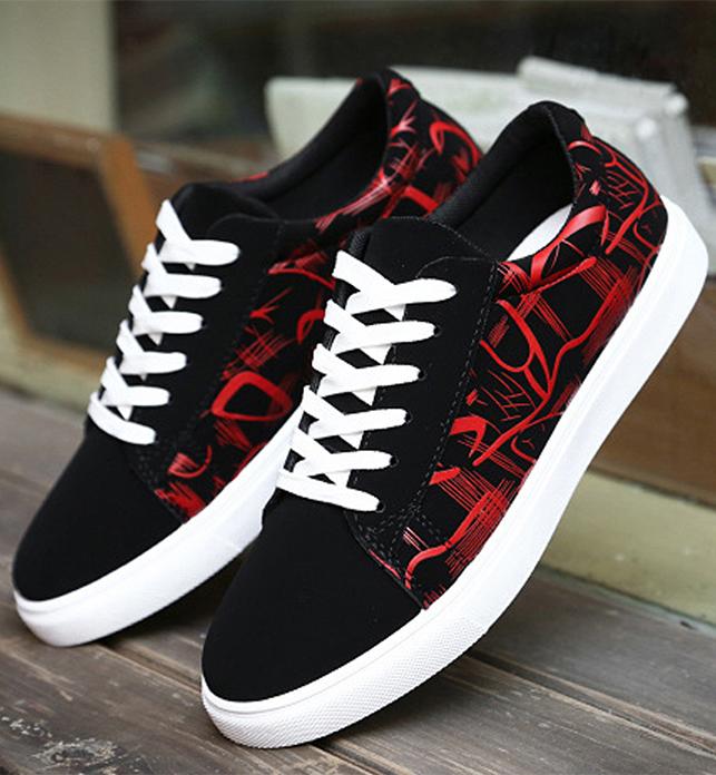 Giày Nam Sneaker Họa Tiết Pettino GV07DO Màu Đỏ