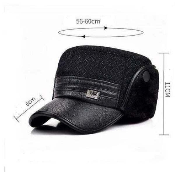 [KoSuyTu] Mũ Lót Lông Cho Bố Và Ông - Kiểu Dáng Mũ Lưỡi Trai Vành Da Có Tai Che Gấp Gọn, Ấm Áp Mà Vẫn Thời Trang, Sang Trọng, Phong Độ