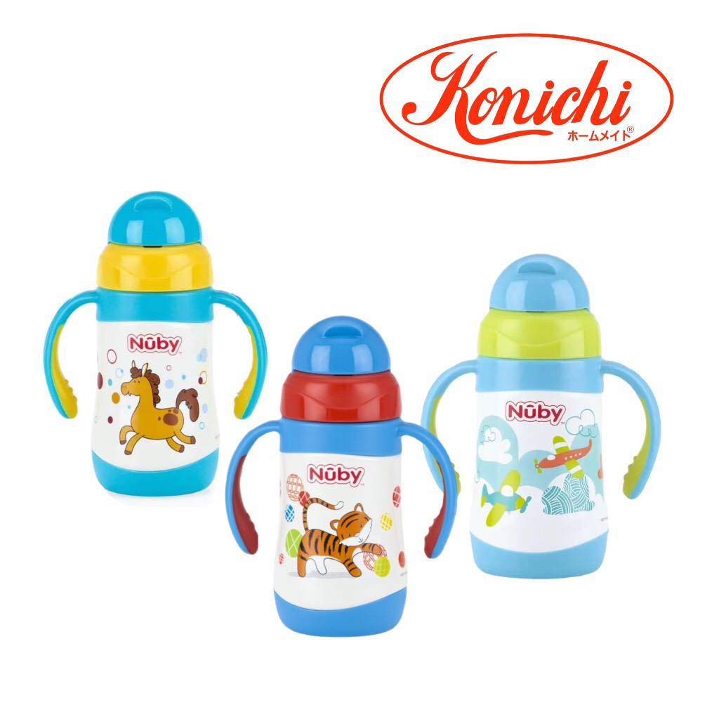 [ 10223-Nuby ] Bình uống nước giữ nhiệt bằng Inox, 2 chiều nóng lạnh, dung tích 280ml