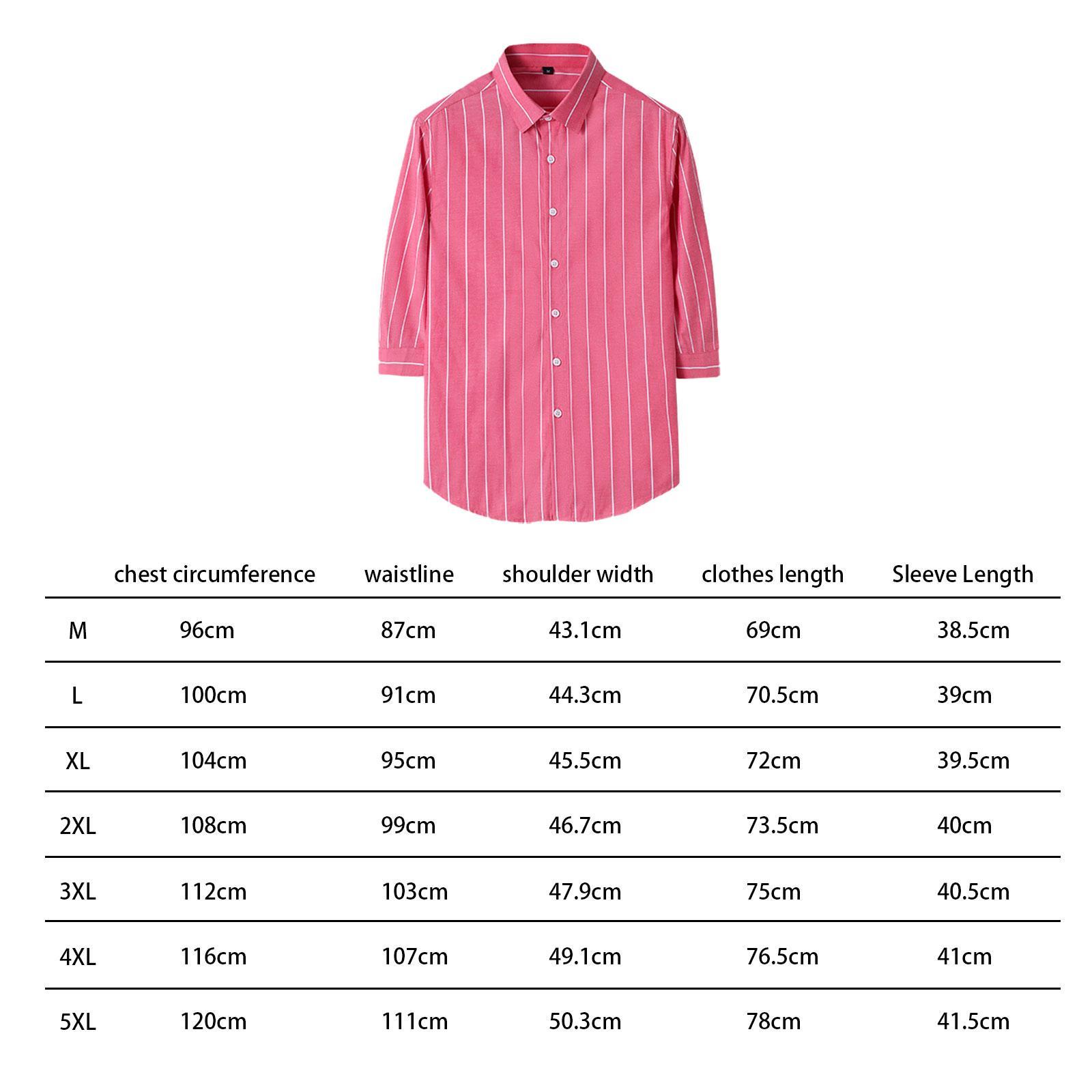 Striped Shirt for Men Button Down Stylish Formal Top for Work Beach Hawaiian