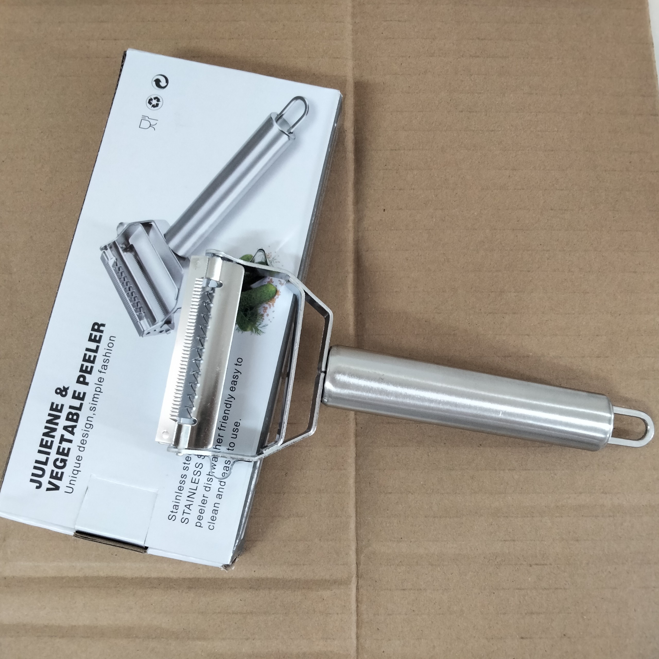 Dao Bào inox Cao Cấp đa năng 2 lưỡi - double Peeler 18 x 8.2cm