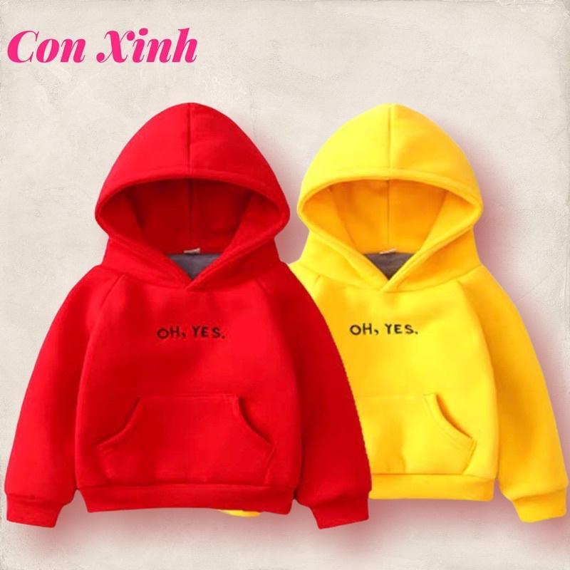 Áo hoodie Con Xinh form rộng nỉ trẻ em OH YES,thời trang thu đông trẻ em từ 4 đến 8 tuổi