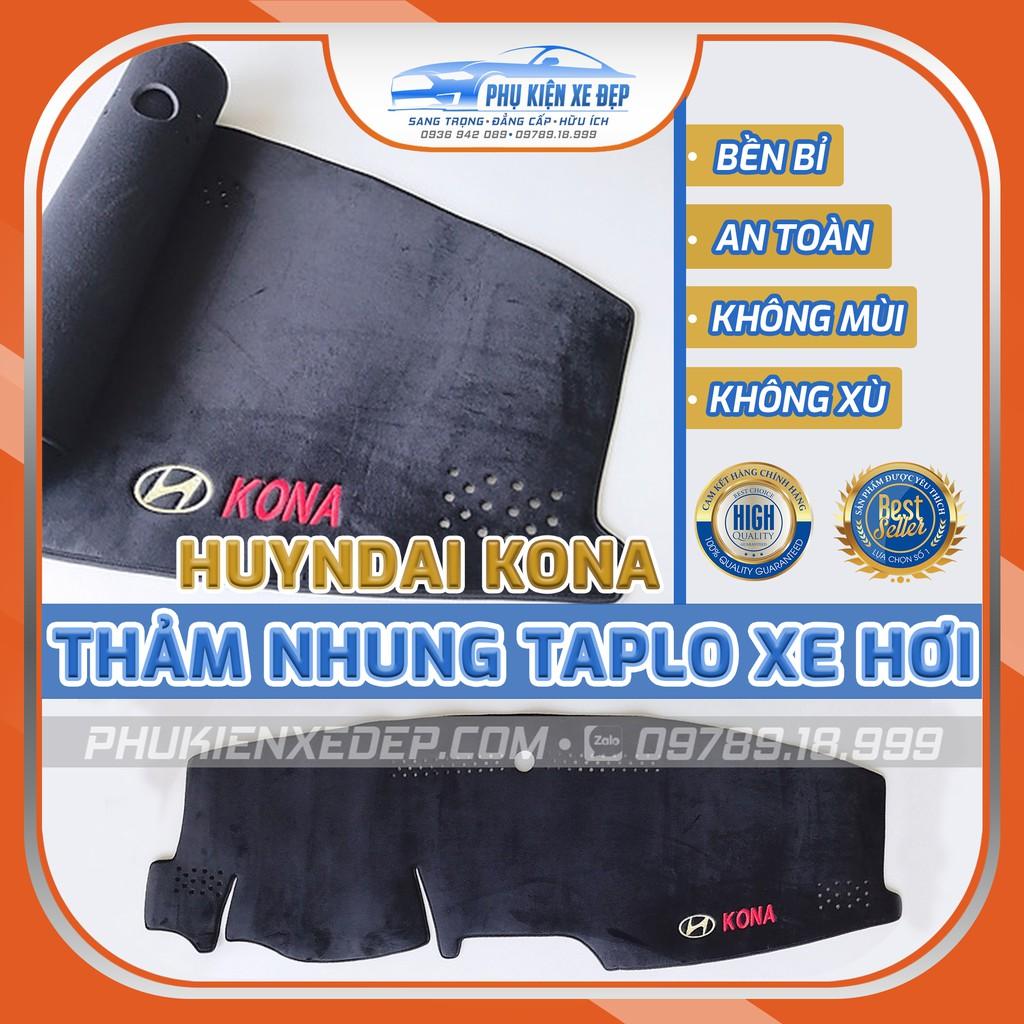 Thảm chống nóng taplo cho xe HYUNDAI KONA chất liệu Nhung Lông cừu 3 lớp chống trượt