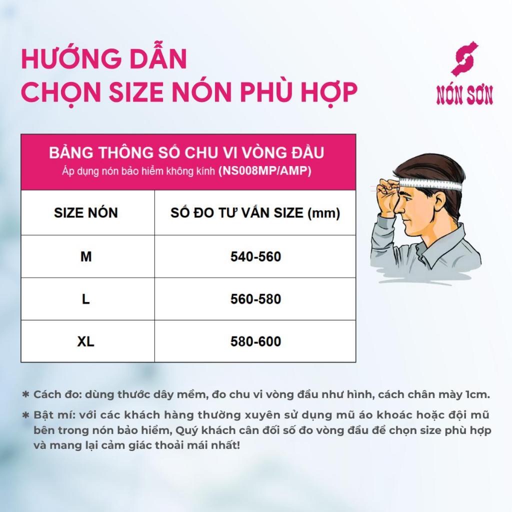 Mũ bảo hiểm lỗ thông gió phiên bản mới NÓN SƠN chính hãng AMP-TR123