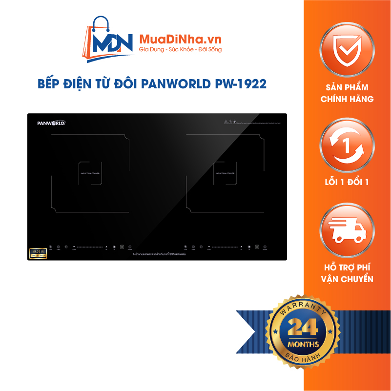 Bếp điện từ đôi 2 từ Panworld PW-1922 - Thái Lan - Hàng chính hãng