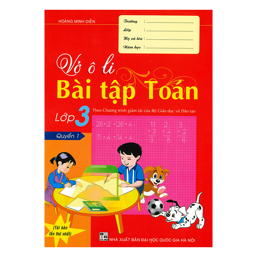 Vở Ô Li Bài Tập Toán Lớp 3 - Quyển 1 