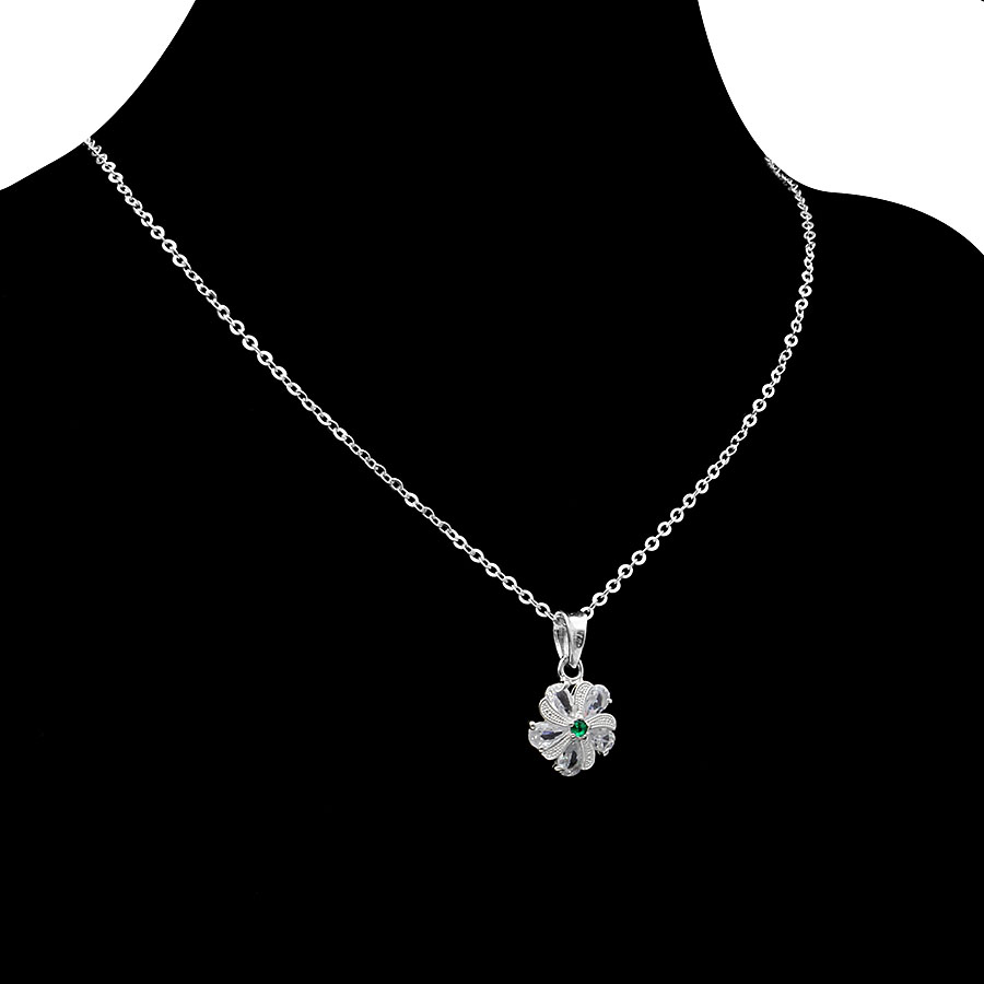 Dây Và Mặt Dây Chuyền Nữ Bạc Hiểu Minh DMD425S - Bông Hoa Mai - Bảo Hành Vĩnh Viễn