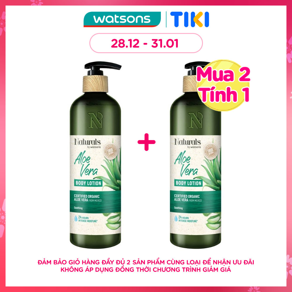 Sữa Dưỡng Thể Naturals By Watsons True Natural Aloe Vera Body Lotion 490ml