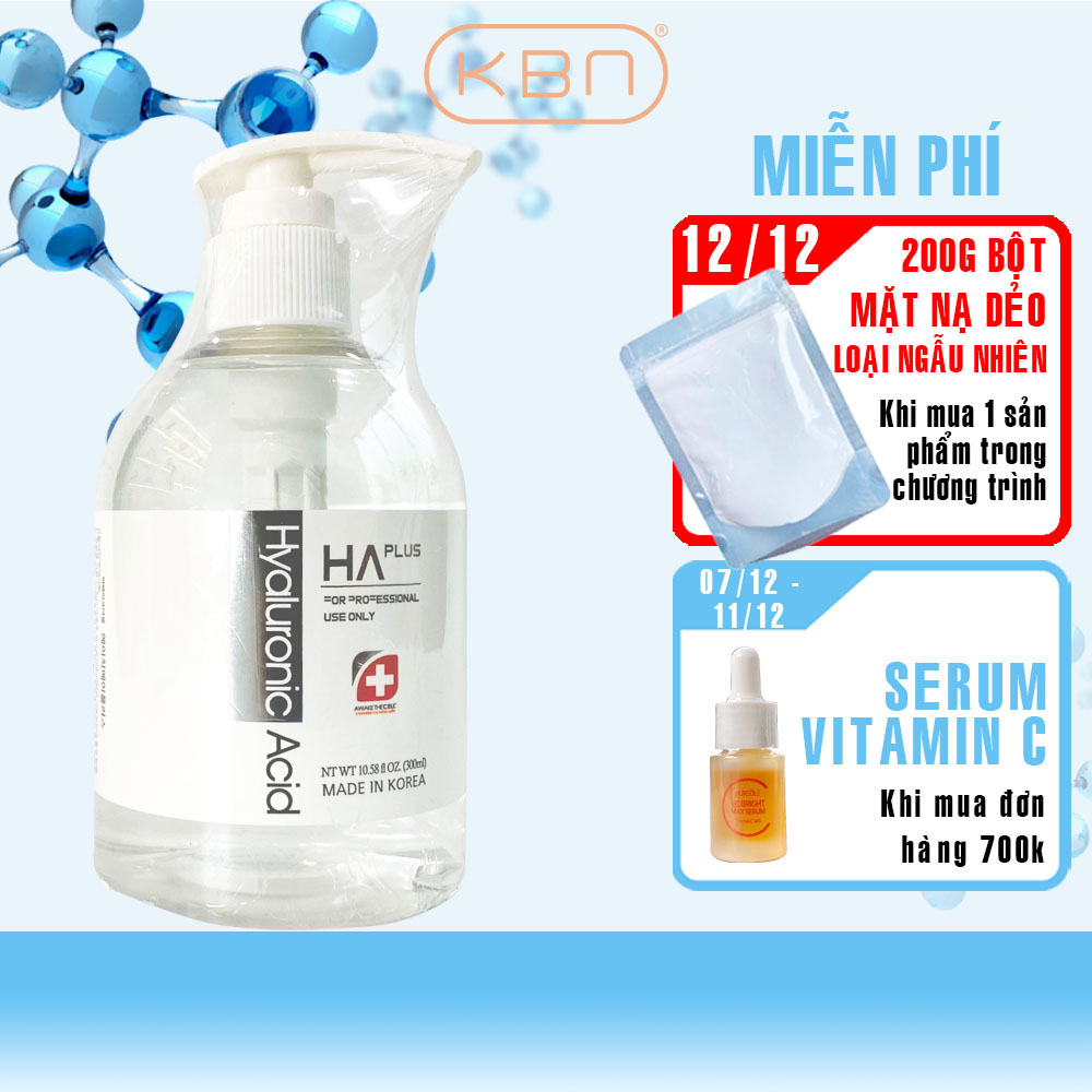 Serum Ha Plus Dưỡng Ẩm Căng Bóng Giảm Nếp Nhăn Hyaluronic Acid Awakethecell 300Ml