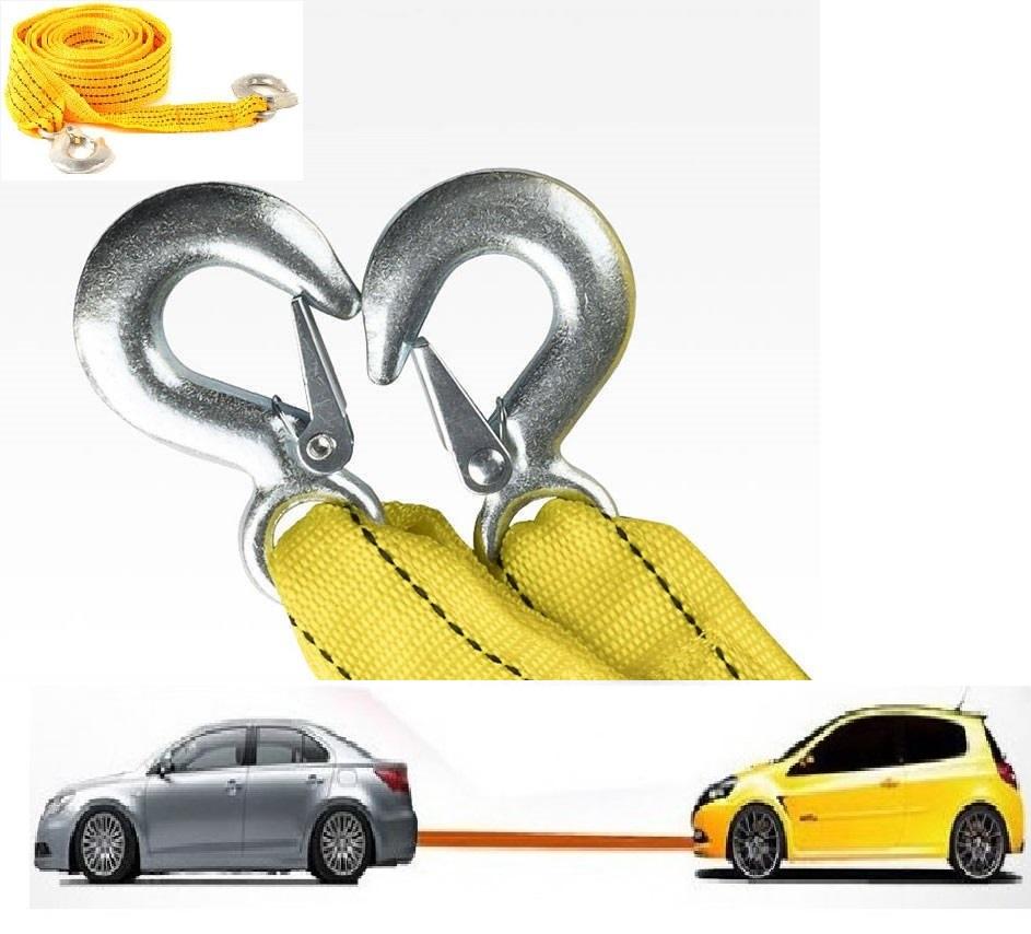Dây cáp kéo ô tô siêu bền loại 3m - 3 TẤN màu VÀNG, cáp kéo cứu hộ xe hơi