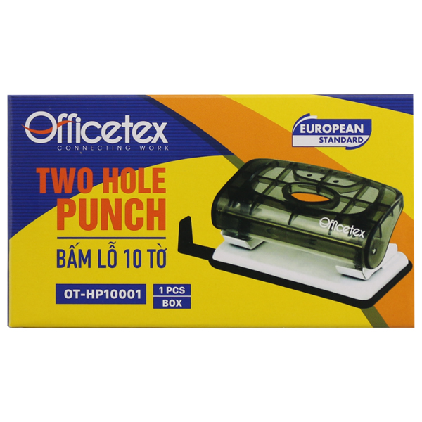 Bấm 2 Lỗ OFFICETEX 10 Tờ OT-HP10001 (11.5 x 6.5 x 4.5 cm)