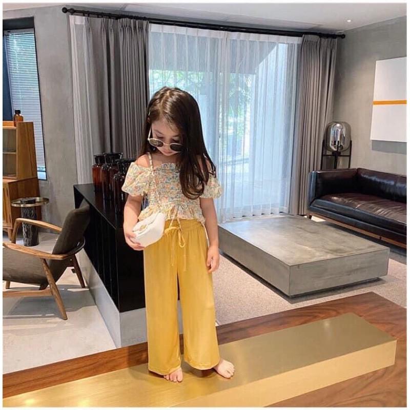 Set áo hoa nhí tay bồng cho bé