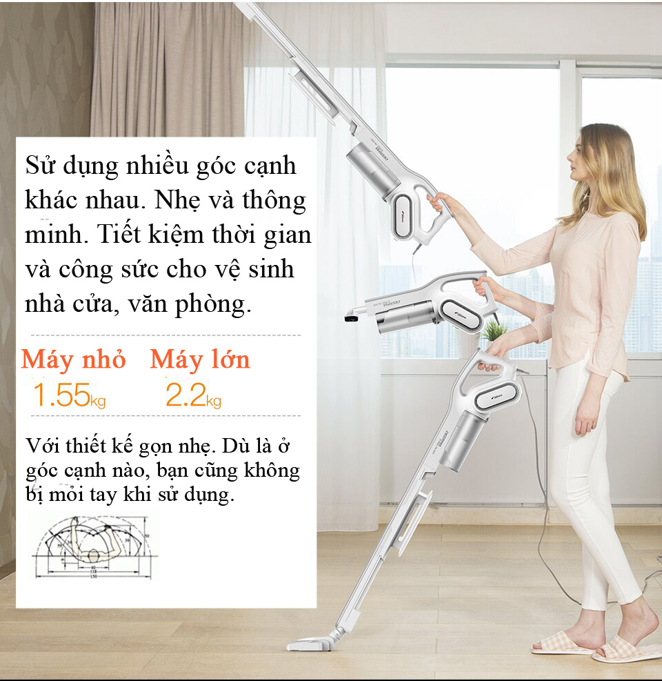 Máy hút bụi gia đình 2 trong 1 hàng chính hãng