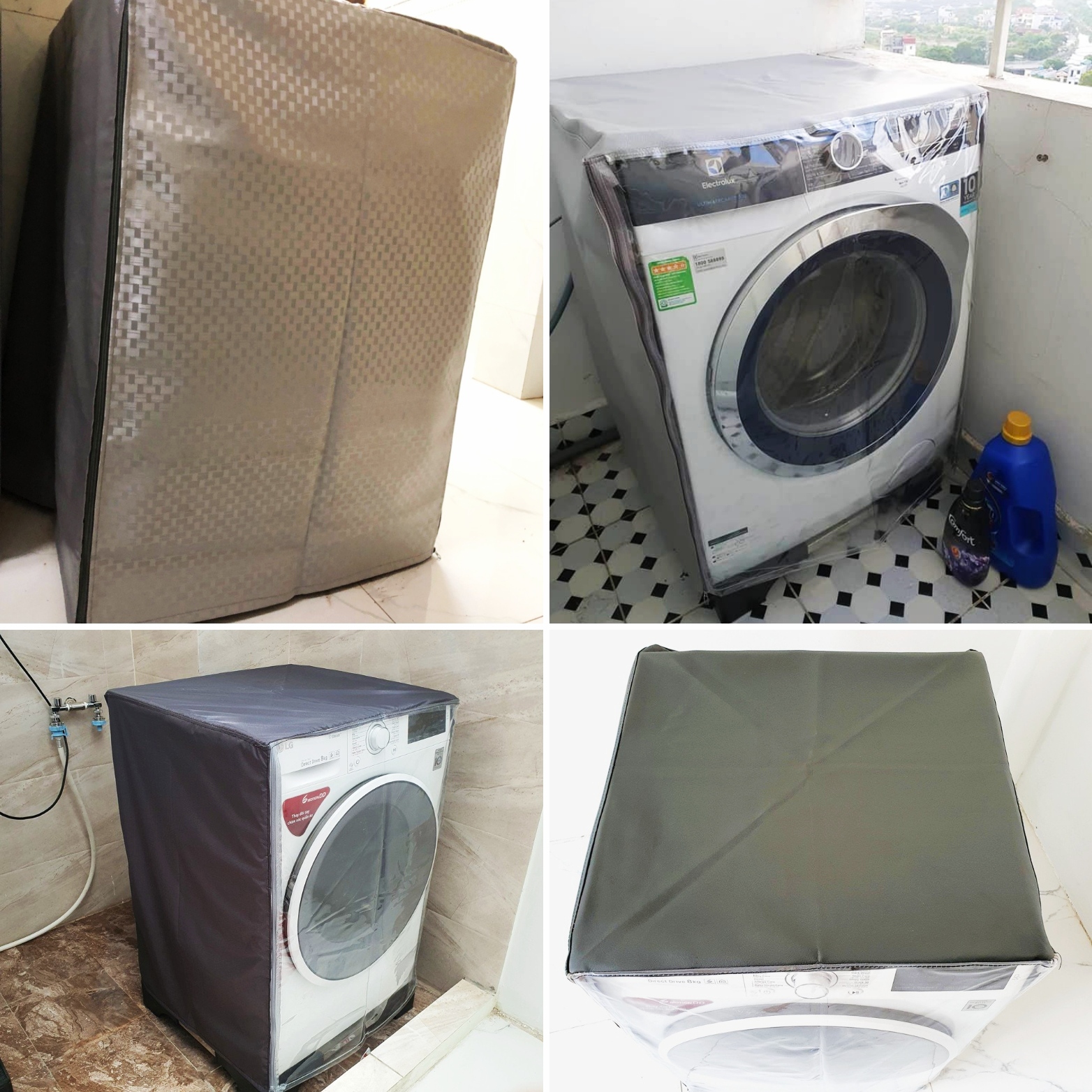 Siêu Phẩm Vỏ Bọc Máy Giặt, Máy Sấy Cửa Ngang/ Cửa Trước Bằng Chất Liệu Da Siêu Bền Chống Mưa Nắng