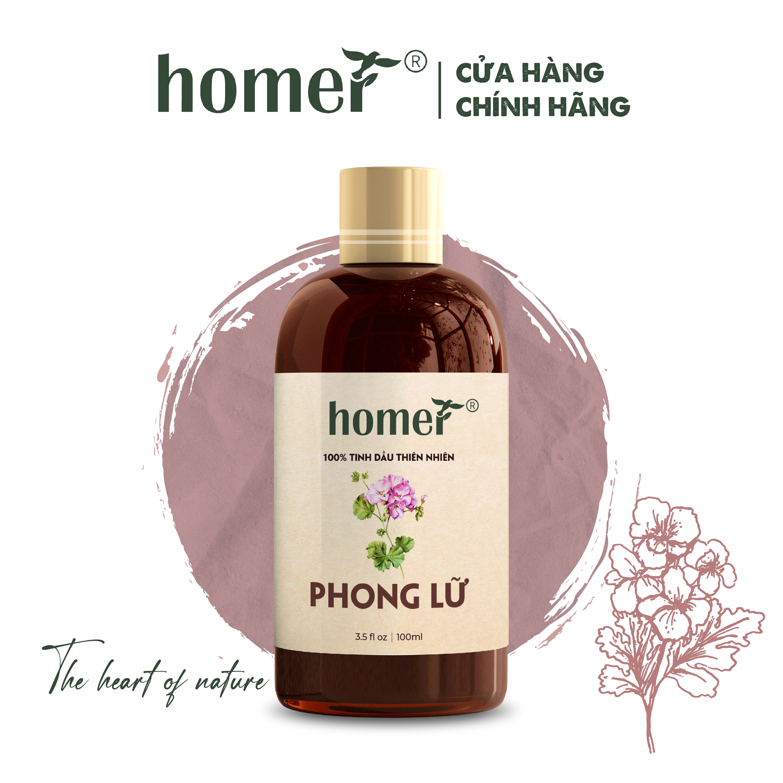 Tinh Dầu Phong Lữ Homer 100ml - Chính Hãng, Đạt Chuẩn Kiểm Định Cao Cấp - Tinh Dầu Xông Thơm Phòng, Thư Giãn, Khử Mùi hiệu quả