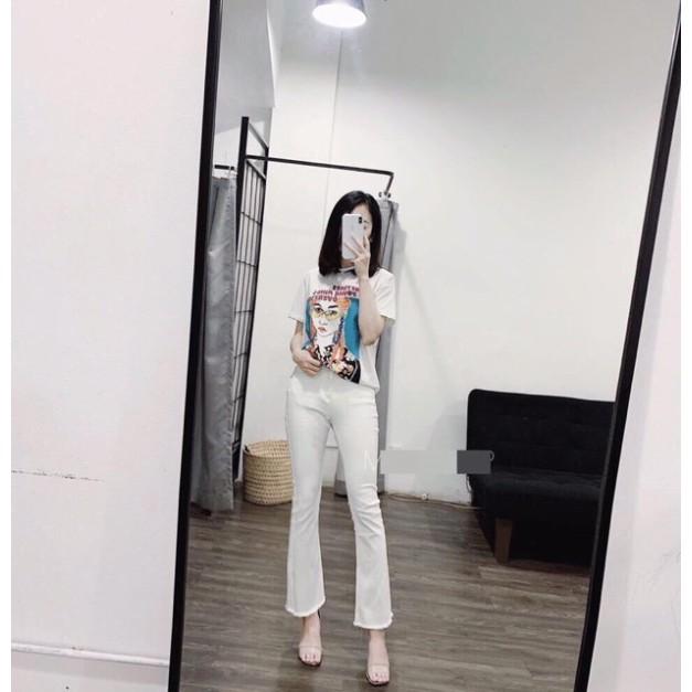 QUẦN BÒ LOE GẤU RÁCH SIÊU CO DÃN