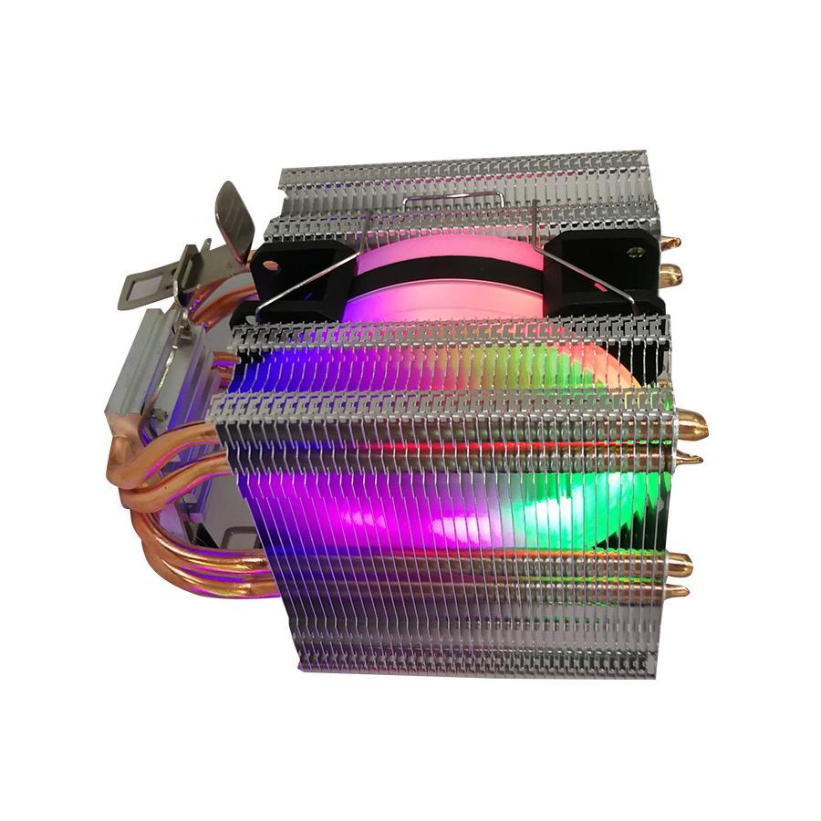 Giá rẻ nhất 4 ống dẫn nhiệt tháp đôi tản nhiệt CPU ống đồng quạt cpu 9 cm cho nền tảng Intel AMD 1151