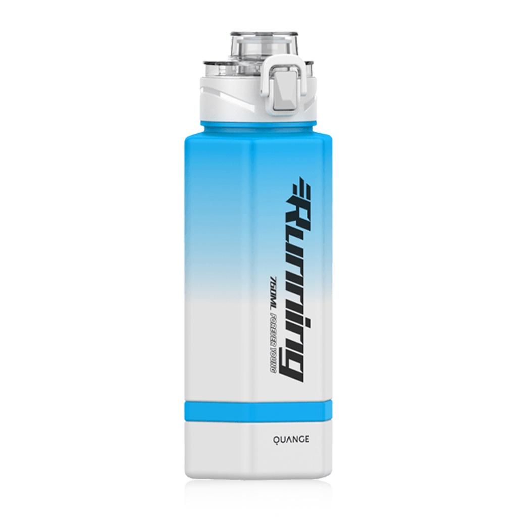 Bình Nước Thể Thao Quange 760ml Chất Liệu Tritan Một Nút Có Nắp Lật Dễ Mang Theo Cho Nam Và Nữ-Hàng chính hãng