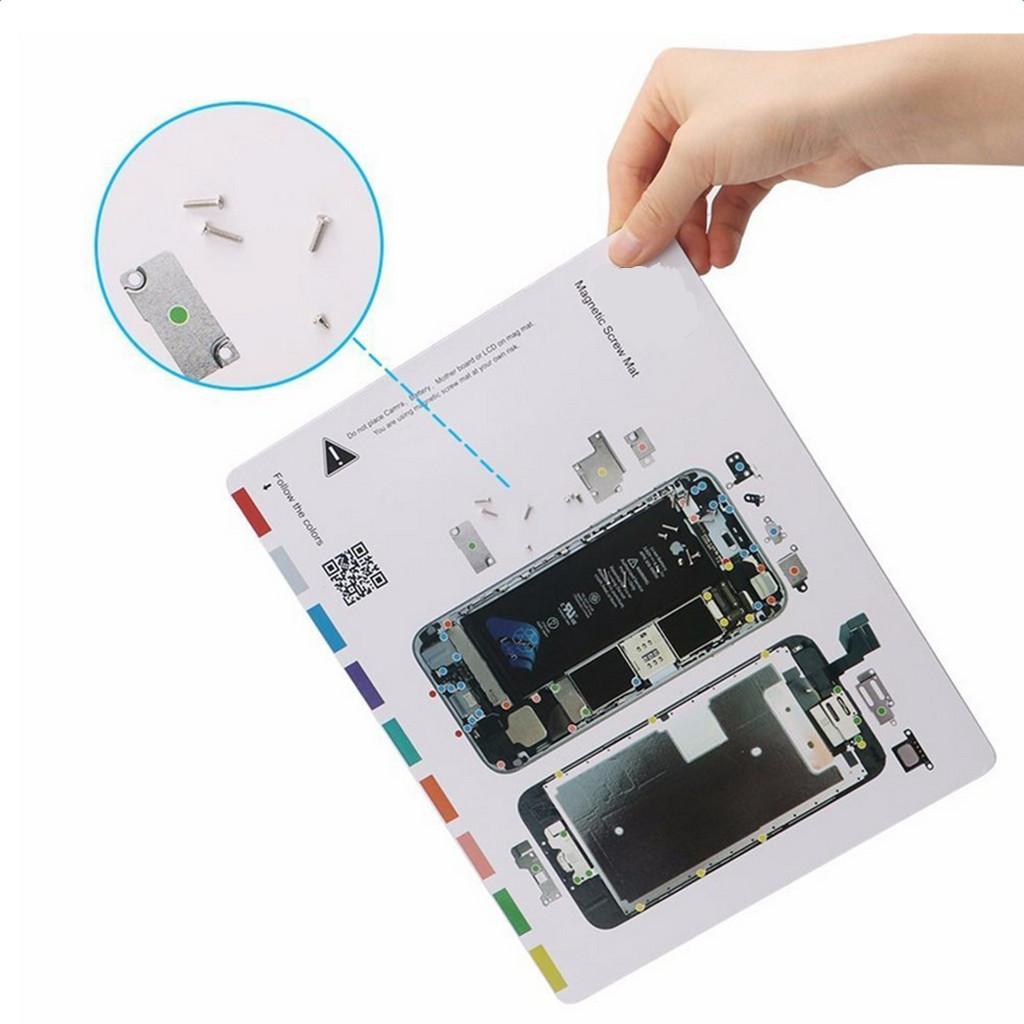 Professional Magnetic Pad with Screws Mapping Project Mat Pad Guide Tool Cell Phone Dissemble Tool Repairing Tool Kit for iPhone 6 6s