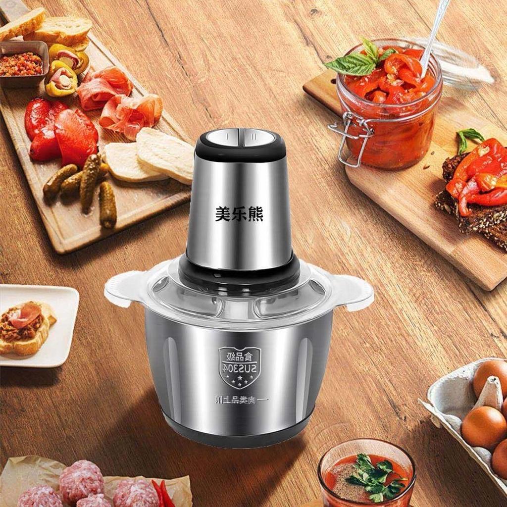 MÁY XAY THỊT XAY THỰC PHẨM CỐI INOX LOẠI 2L XAY ĐA NĂNG