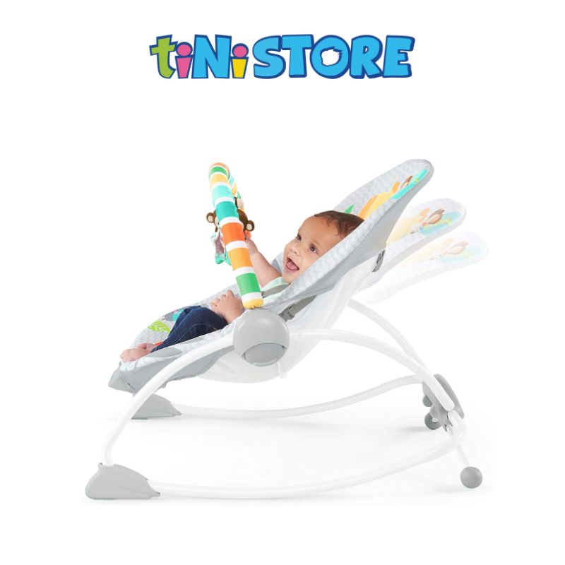 tiNiStore-Ghế rung họa tiết động vật hoang dã Bright Starts  12323