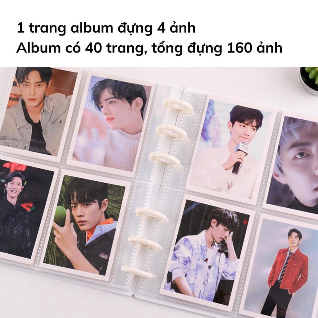 Album ảnh 6x9 đựng 160 ảnh bìa nhựa hình Shin cậu bé bút chì , để 200 ảnh bìa nhựa sắc màu Tú Vy Studio