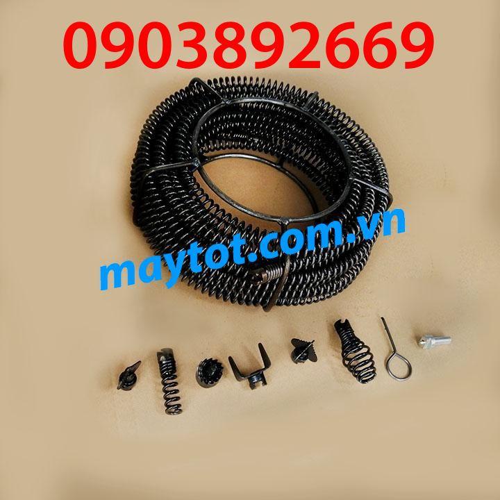 Dây thông tắc cống lò xo phi 16 dùng cho máy khoan - dài 9m