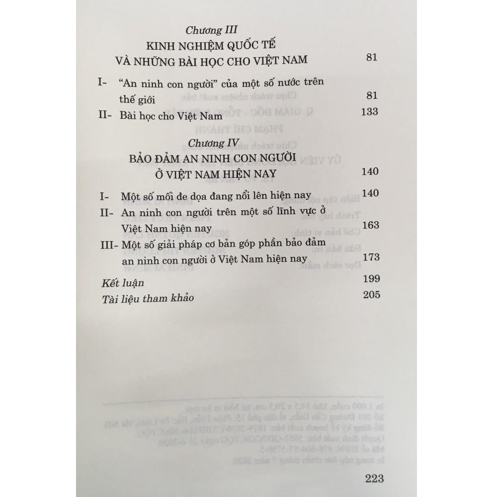 Sách - An Ninh Con Người Trong Bối Cảnh Toàn Cầu Hoá - NXB Chính Trị Quốc Gia