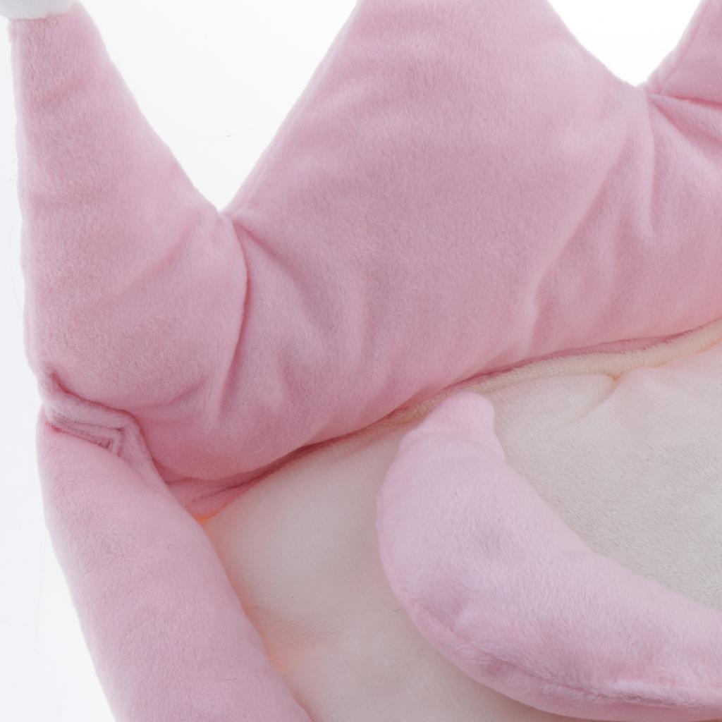 Cute Crown Shape Dog Sleeping Bed Cozy Winter Warm Cat Dog House Pink