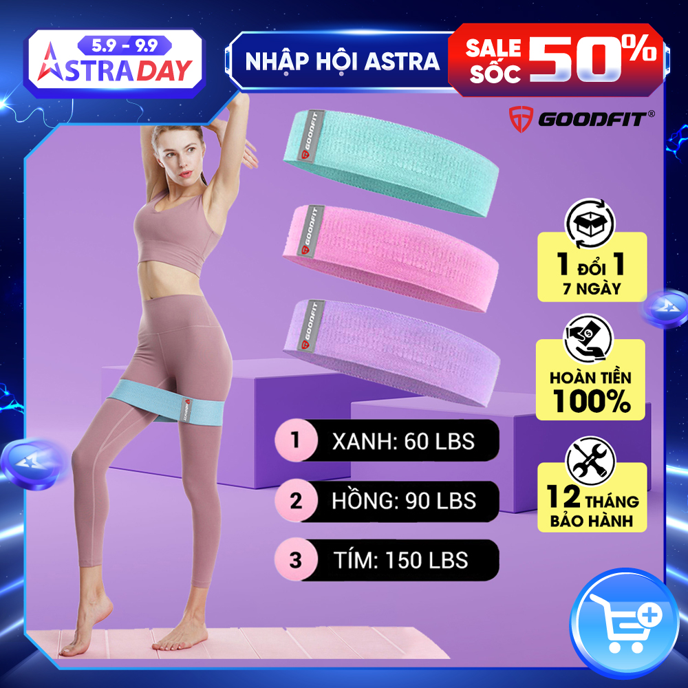 SET 3 dây tập gym, tập mông mini band GoodFit GF914MB