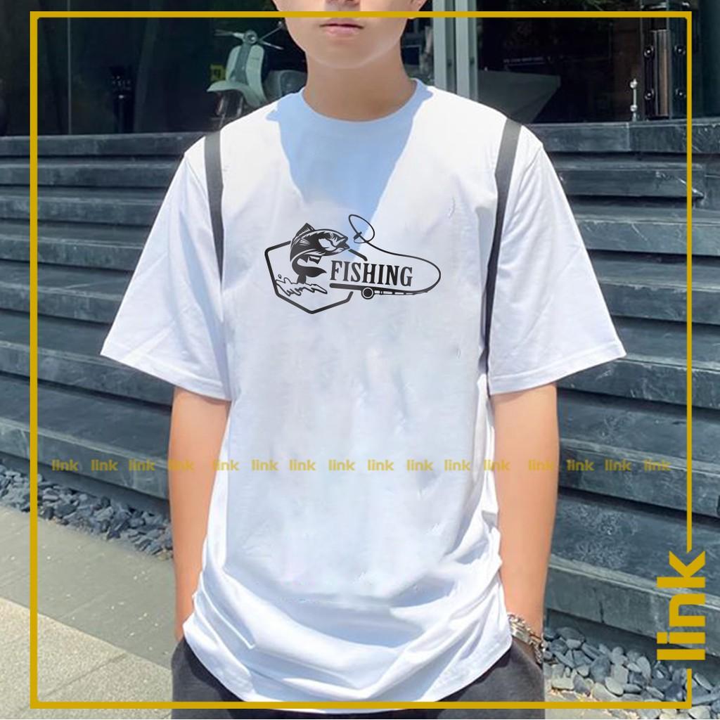 Áo thun tay lỡ CÁ - FISHING chất mát mềm mịn unisex