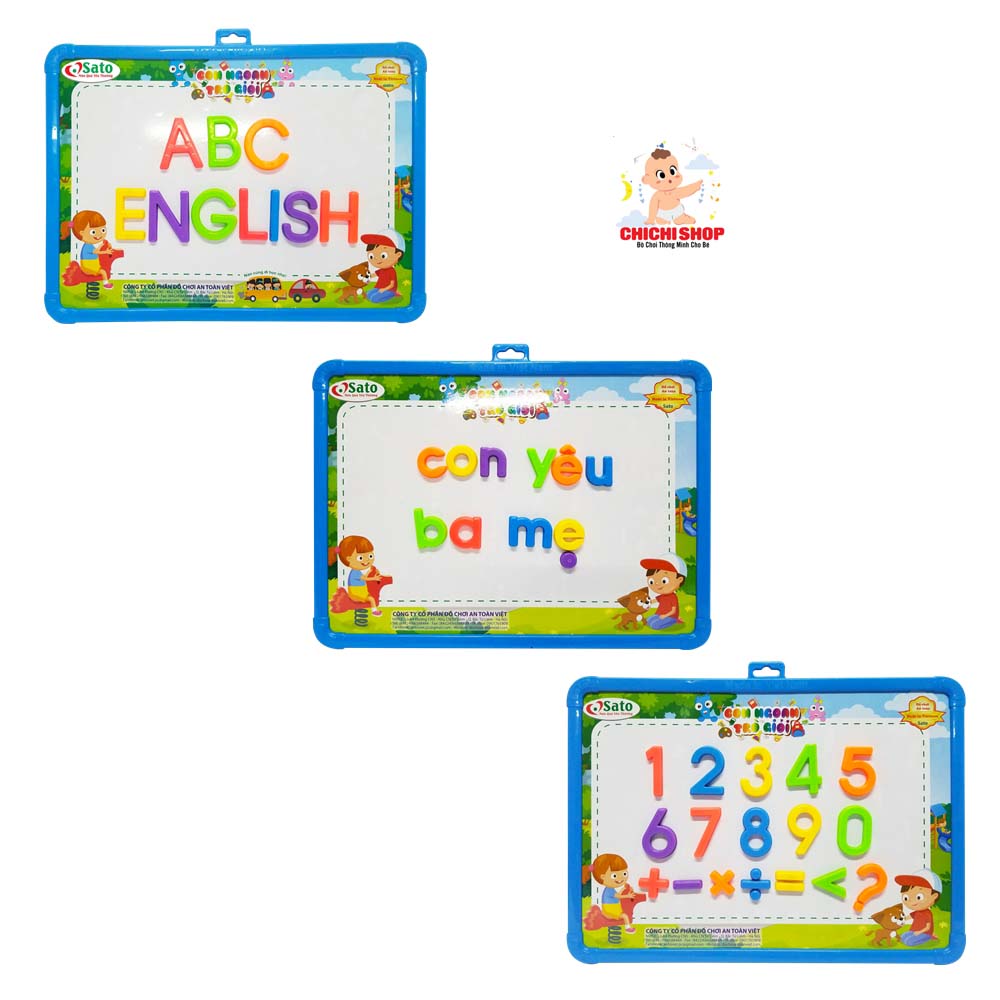 Bộ Đồ Chơi Giáo Dục Sớm, Bộ Bảng Học Chữ Cái Hoặc Chữ Số Bằng Nam Châm Con Ngoan Trò Giỏi  Cho Bé Yêu