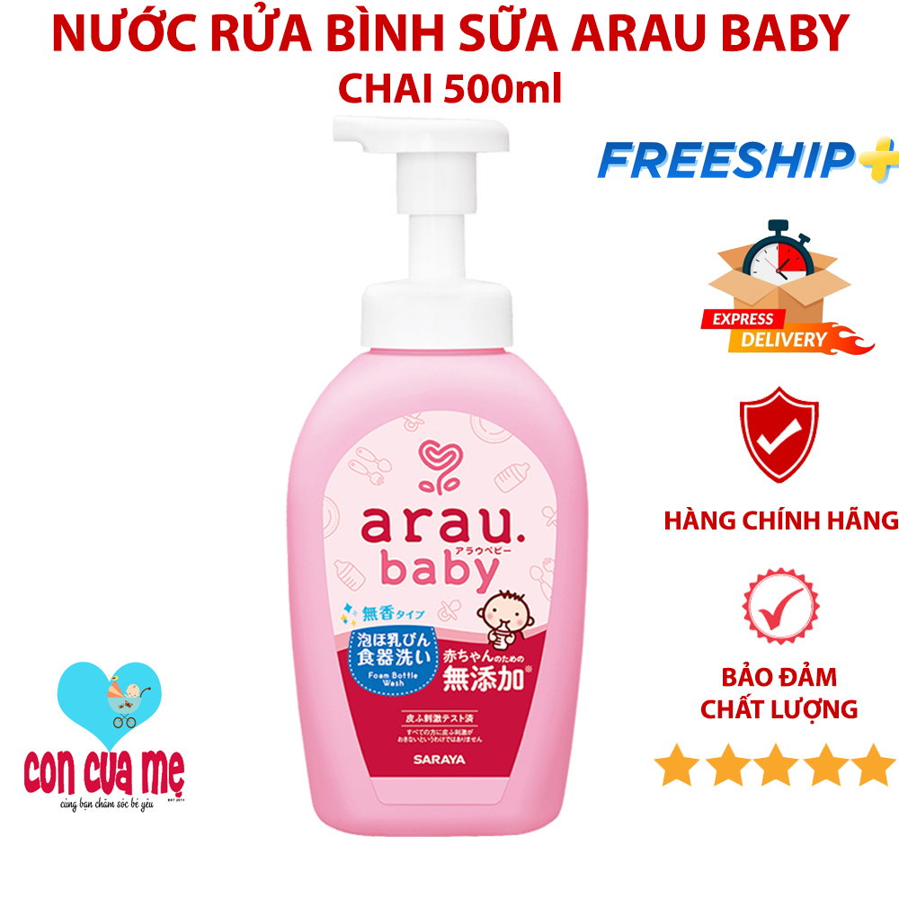 Nước Rửa Bình Thảo Mộc Arau Baby (500ml)