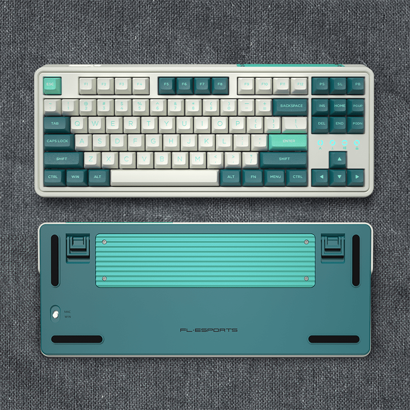 Bàn phím máy tính FL-Esports CMK87SAM Cool Mint 3 Mode _Mới, hàng chính hãng