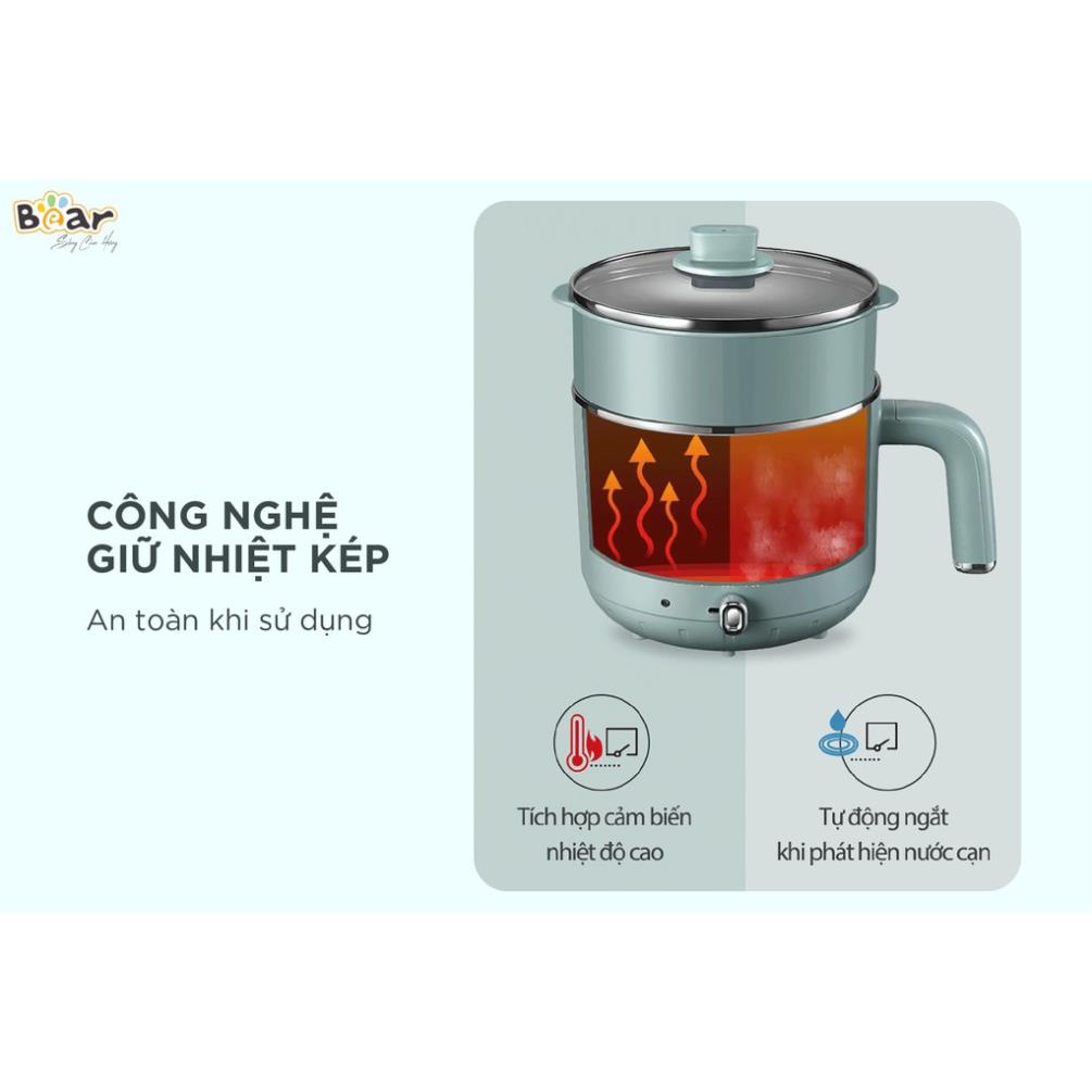 Nồi lẩu hấp điện 2 tầng đa năng Bea DRG-D12M5 dung tích 2L chất liệu an toàn chịu nhiệt lõi thép không rỉ