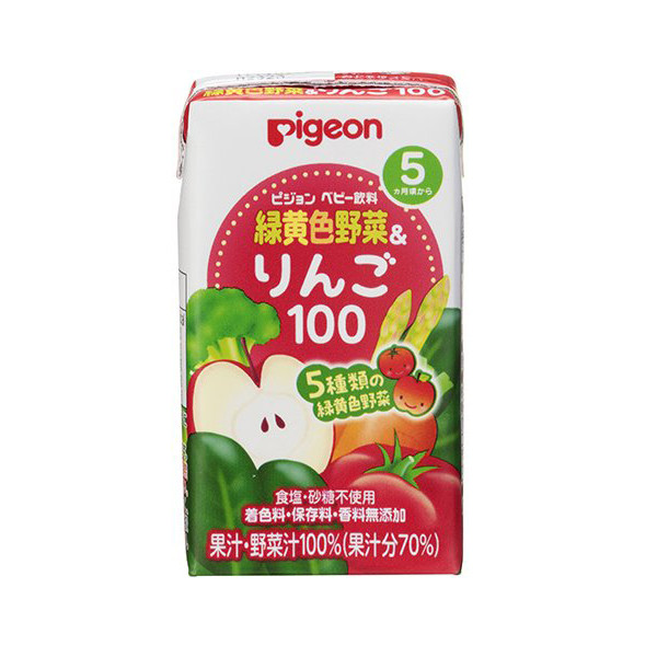 Nước ép táo và rau củ Pigeon 125ml x 3 hộp (dành cho bé từ 5 tháng)