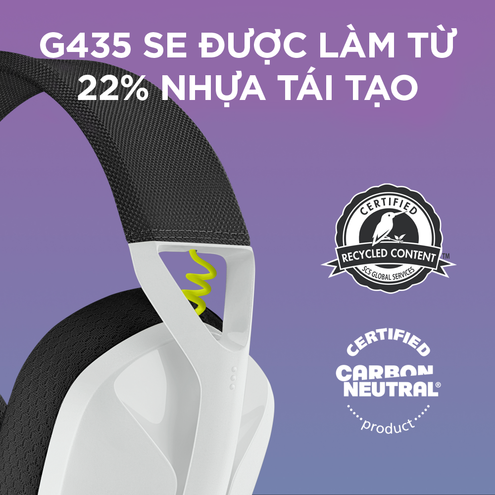 Bộ Chuột - Tai nghe (M&amp;HS) Logitech Lightspeed Wireless Combo Gaming Đen-Trắng - Hàng Chính Hãng