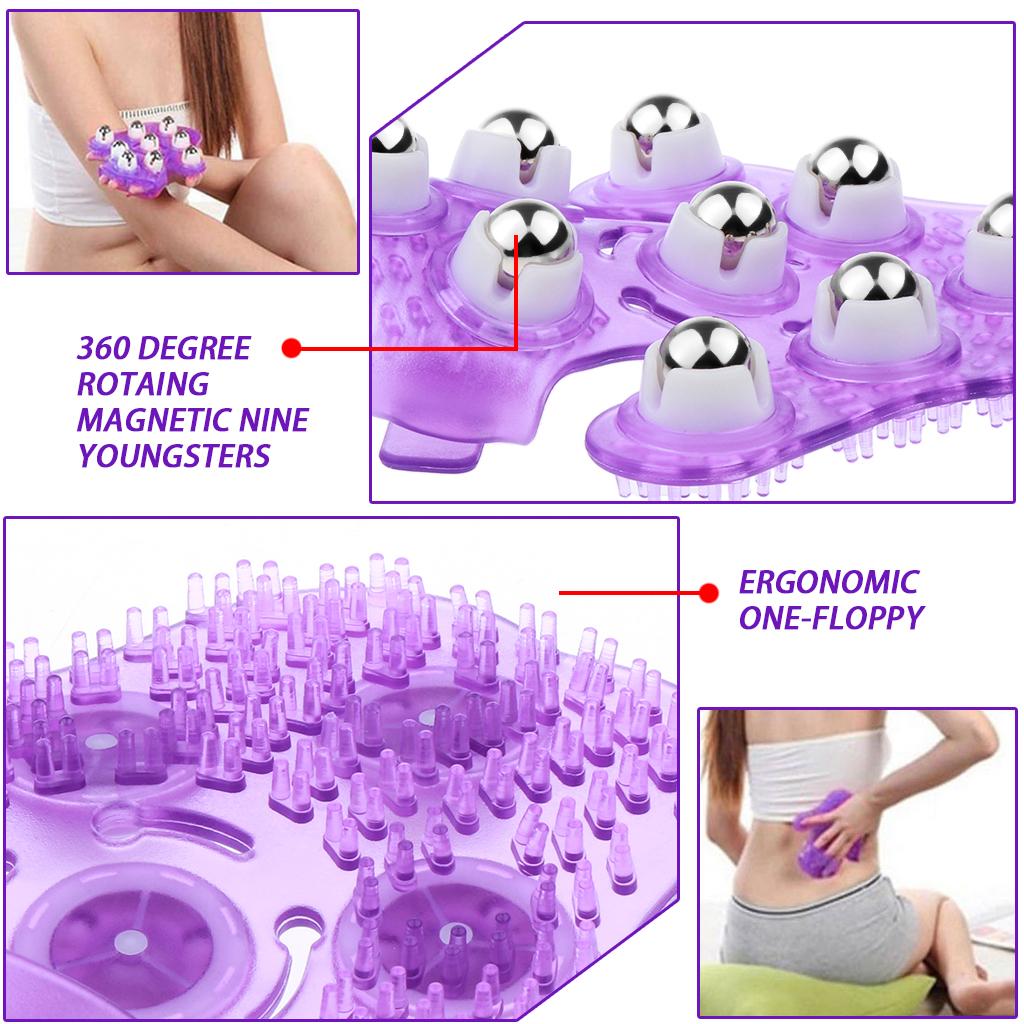 Palm 9 Balls Body Massage Massage Găng Tay Cầm Tay Căng Thẳng Căng Thẳng