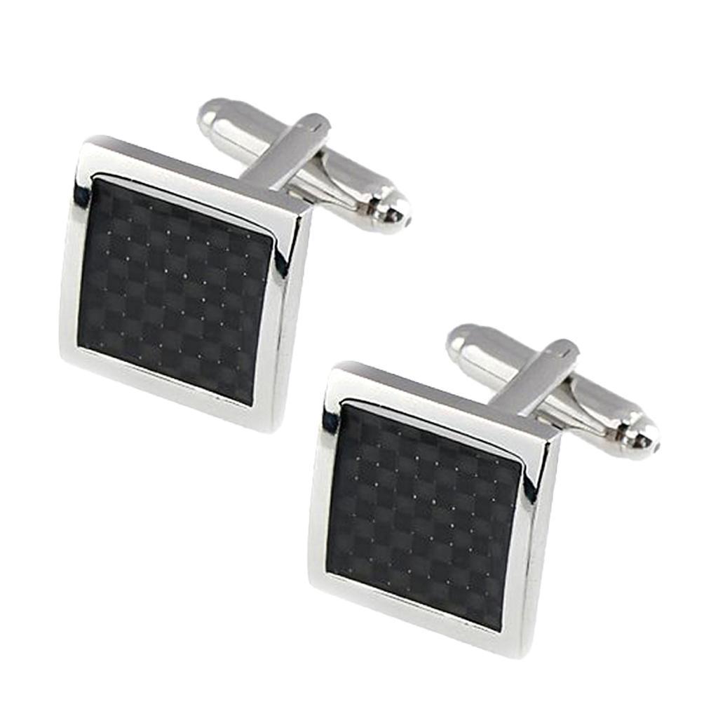 2-13pack 1 Pair Men's Brass Shirt Cufflinks Rectangle Cuff Links Wedding Groom